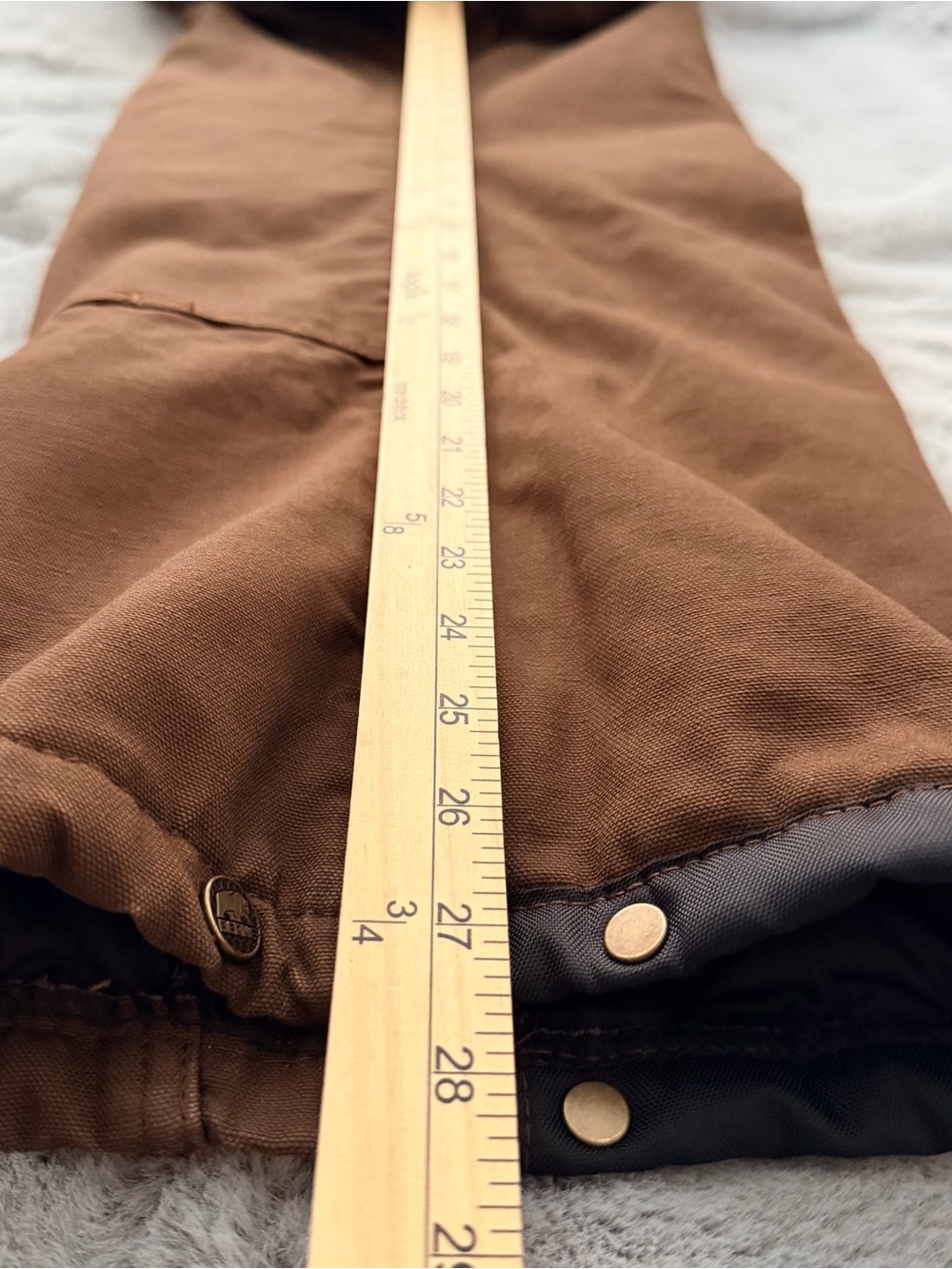 Berne Deluxe Insulated Duck Bib Overalls in Bark Brown - Men's Size Large Short - Picture 16 of 16